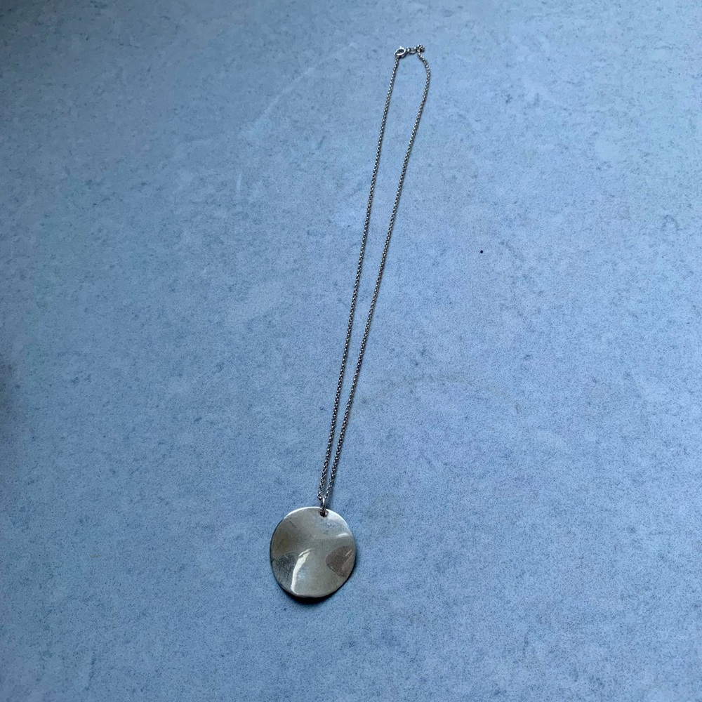 .925 Sterling Silver Handmade Medallion Necklace